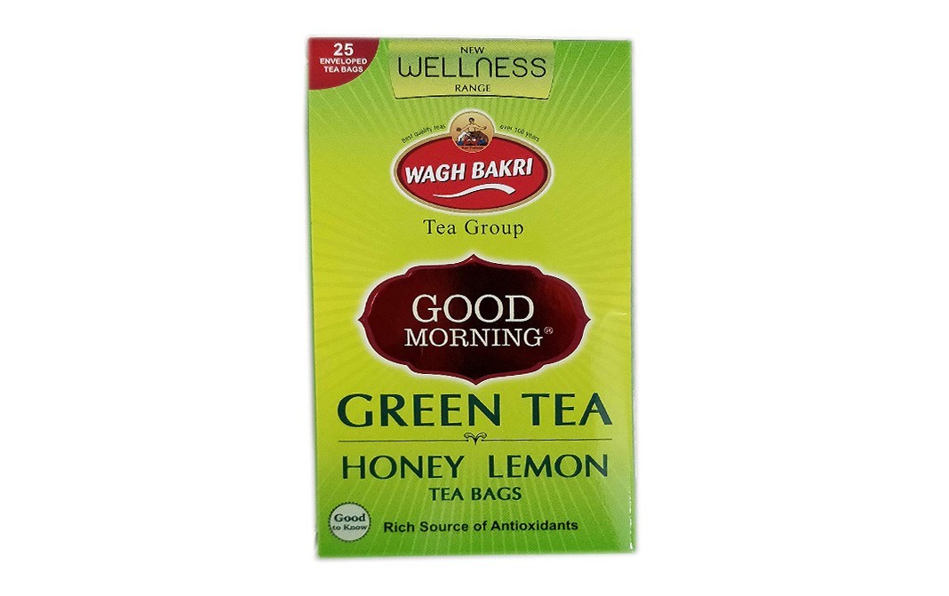 Wagh Bakri Good Morning Green Tea, Honey Lemon   Box  25 pcs
